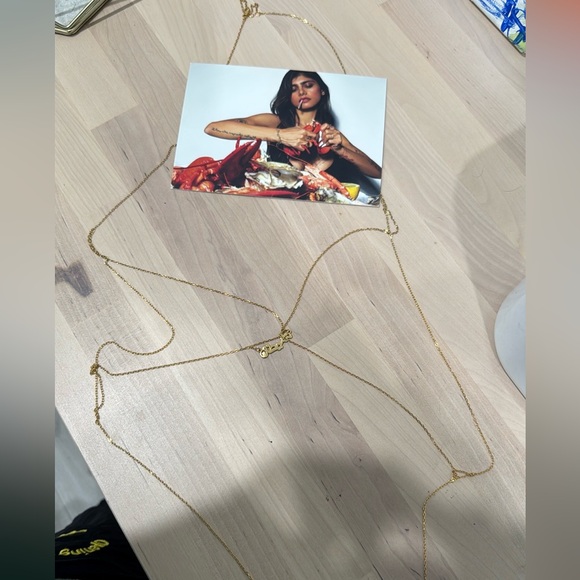 Bra Chain 18ct Gold Vermeil- Mia Khalifa Sheytan collection- - Picture 1 of 7